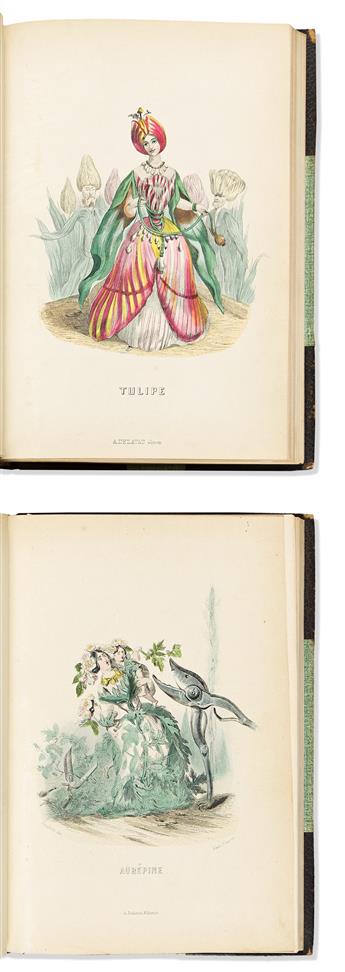 (ANTHROPOMORPHIC BOTANY.) J.J. Grandville. Les Fleurs Animees.